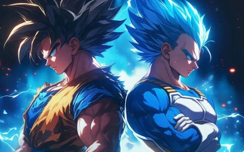 Goku & Vegeta wallpaper 4K Ultra HD Dragon Ball ultra HD,background damage on his face free download for Pc & Mobile phone and iphone