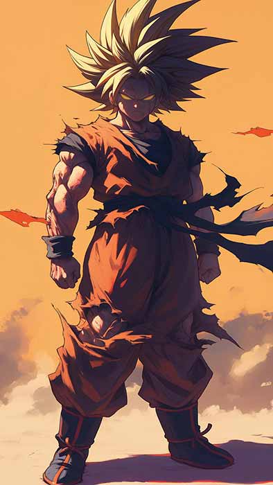 Fond d'écran minimaliste Goku 4K Ultra HD Dragon Ball ultra HD,fond d'écran à télécharger gratuitement pour Pc & Mobile et iphone