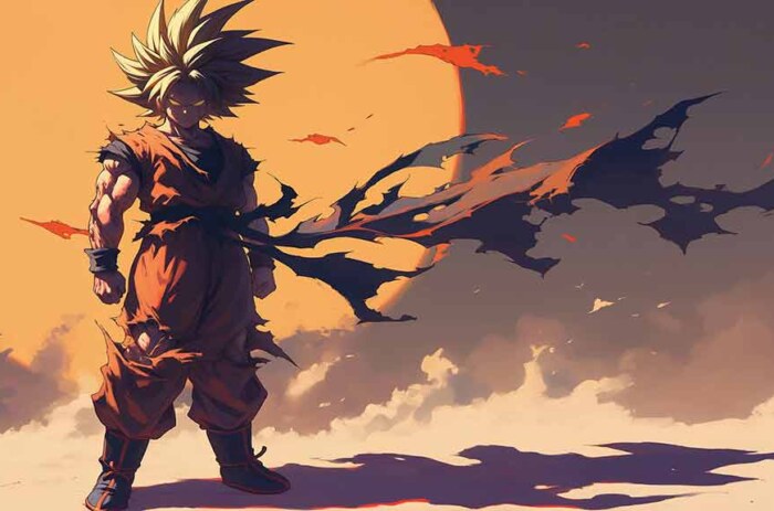Fond d'écran minimaliste Goku 4K Ultra HD Dragon Ball ultra HD,fond d'écran à télécharger gratuitement pour Pc & Mobile et iphone