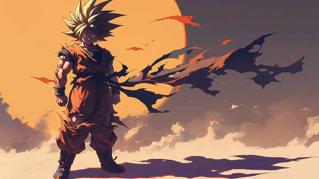 Fond d'écran minimaliste Goku 4K Ultra HD Dragon Ball ultra HD,fond d'écran à télécharger gratuitement pour Pc & Mobile et iphone