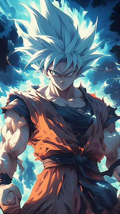 Fond d'écran 4K Goku Ultra Instinct Bleu Dragon Ball - Épique ultra HD, arrière-plan gratuit à télécharger pour PC, téléphone portable et iPhone