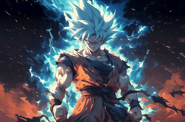 Fond d'écran 4K Goku Ultra Instinct Bleu Dragon Ball - Épique ultra HD, arrière-plan gratuit à télécharger pour PC, téléphone portable et iPhone