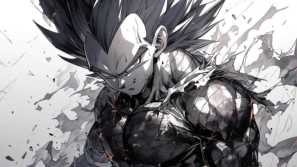 Dragon Ball ultra HD,background Vegeta Black & white wallpaper 4K free download for Pc & Mobile phone and iphone