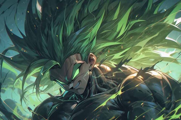 Dragon Ball Broly Super Saiyan 3 Fond d'écran 4K - Transformation épique ultra HD, arrière-plan gratuit à télécharger pour PC, téléphone portable et iPhone