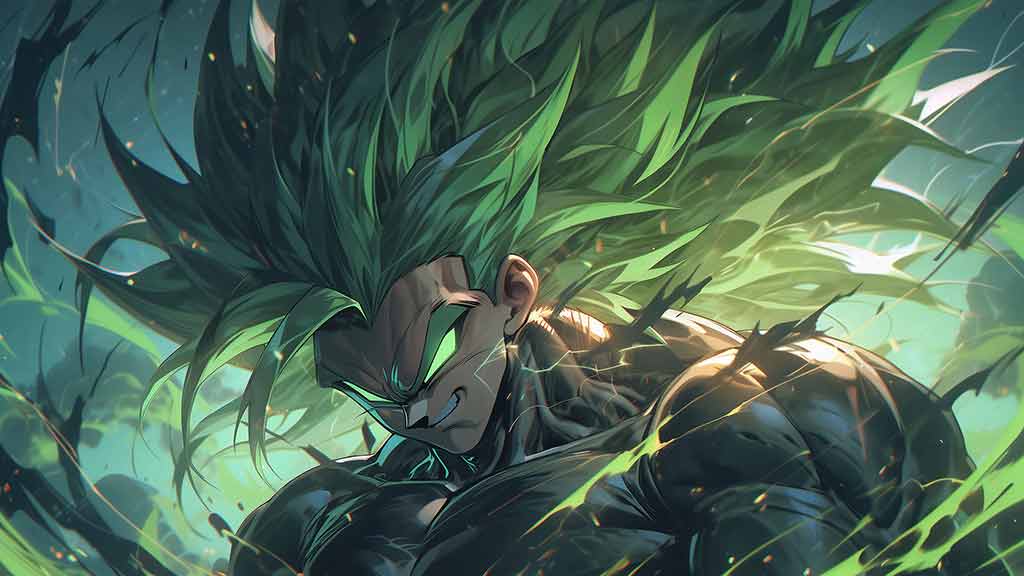Dragon Ball Broly Super Saiyan 3 Fond d'écran 4K - Transformation épique ultra HD, arrière-plan gratuit à télécharger pour PC, téléphone portable et iPhone