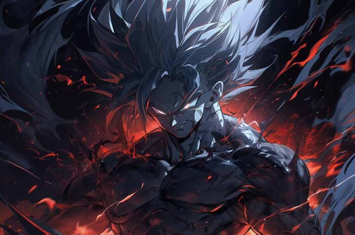 Fond d'écran Dragon Ball Goku Ultra Instinct 4K - Scène de combat Dragon Ball ultra HD, fond d'écran gratuit à télécharger pour PC, téléphone portable et iPhone