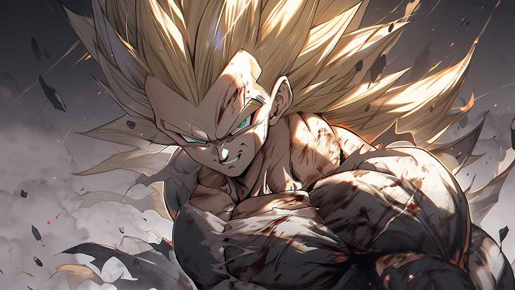 Fond d'écran de la transformation Super Saiyan de Vegeta 4K Dragon Ball ultra HD, arrière-plan gratuit à télécharger pour PC, téléphone portable et iPhone