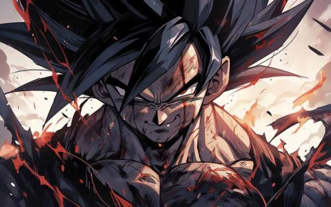 Goku Black wallpaper 4K Ultra HD Dragon Ball ultra HD,background damage on his face free download for Pc & Mobile phone and iphone