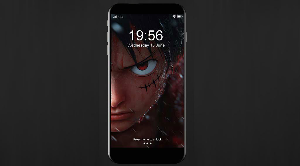 Fond d'écran portrait en gros plan de Monkey D Luffy 4K avec des yeux rouges et de la pluie Téléchargement gratuit d'arrière-plan Ultra HD pour PC et téléphone portable