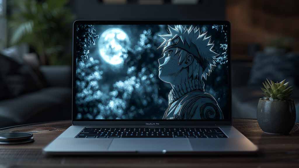 Fond d'écran paisible de Naruto au clair de lune en 4K Ultra HD, téléchargement gratuit pour ordinateur et téléphone portable