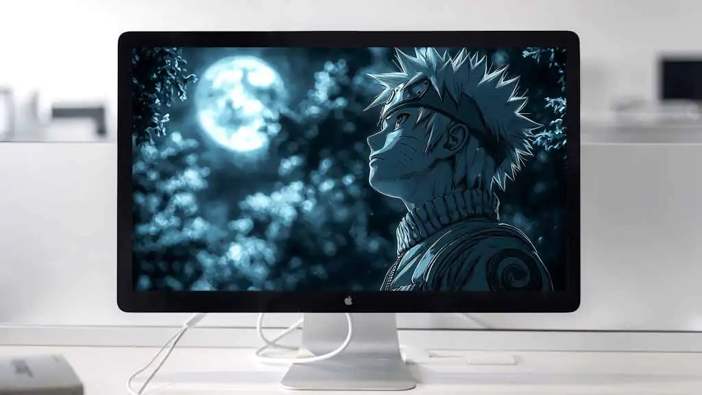 Fond d'écran paisible de Naruto au clair de lune en 4K Ultra HD, téléchargement gratuit pour ordinateur et téléphone portable