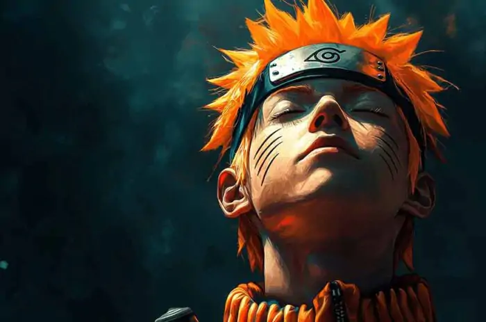 Naruto closed eyes meditation 4K wallpaper, ultra HD background free download for pc & mobile phone and iphone