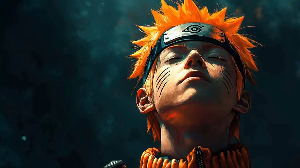 Naruto closed eyes meditation 4K wallpaper, ultra HD background free download for pc & mobile phone and iphone