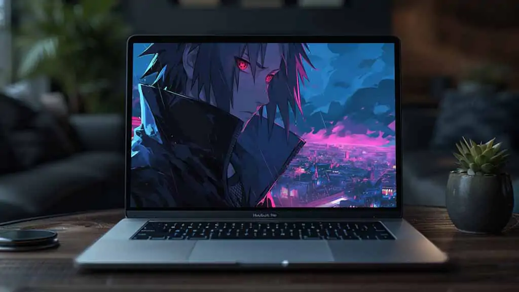 Fond d'écran Sasuke Uchiha 4k yeux Sharingan brillants la nuit, fond Ultra HD téléchargement gratuit pour PC et téléphone portable