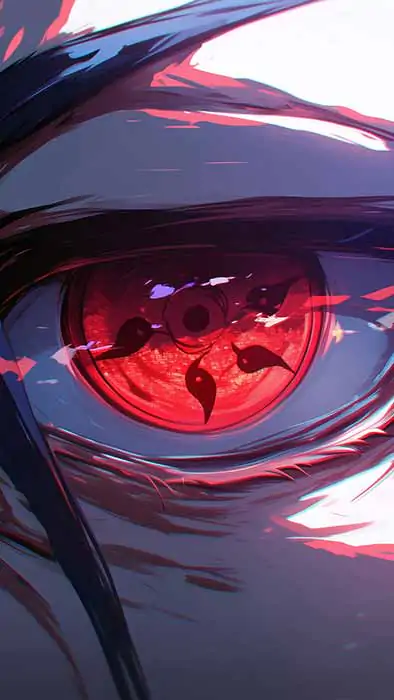 Fond d'écran de gros plan des yeux de Sasuke Sharingan 4K Ultra HD Téléchargement gratuit pour PC et téléphone portable