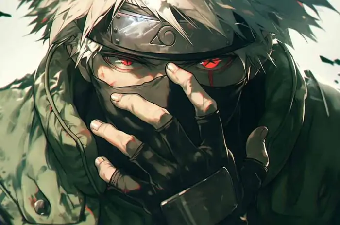 Kakashi Hatake close-up Sharingan wallpaper 4k Ultra HD background free download for Pc & Mobile phone