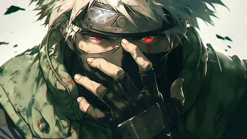 Kakashi Hatake close-up Sharingan wallpaper 4k Ultra HD background free download for Pc & Mobile phone