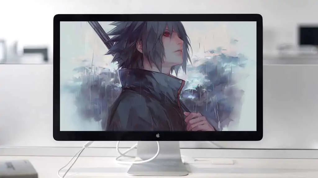 Uchiha Sasuke rain wallpaper 4k artwork Free Ultra HD anime background for desktop & mobile phone