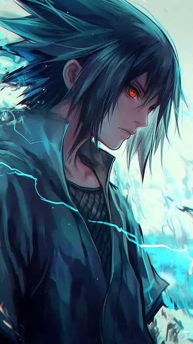 Uchiha Sasuke Chidori 4K wallpaper, ultra HD Naruto Anime background free download for pc & mobile phone