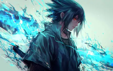 Uchiha Sasuke Chidori 4K wallpaper, ultra HD Naruto Anime background free download for pc & mobile phone