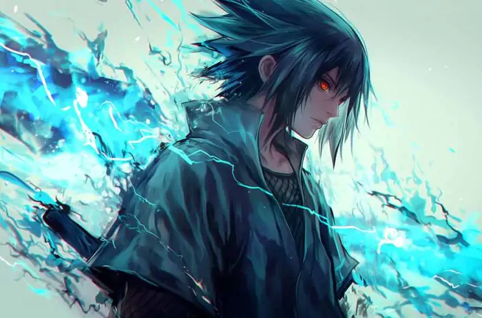 Uchiha Sasuke Chidori 4K wallpaper, ultra HD Naruto Anime background free download for pc & mobile phone