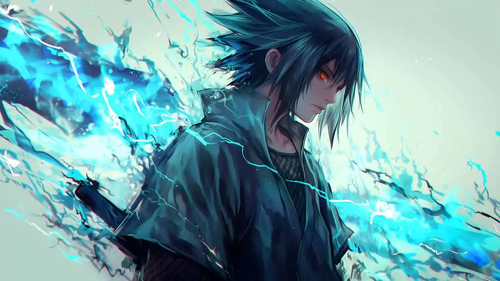 Uchiha Sasuke Chidori 4K wallpaper, ultra HD Naruto Anime background free download for pc & mobile phone