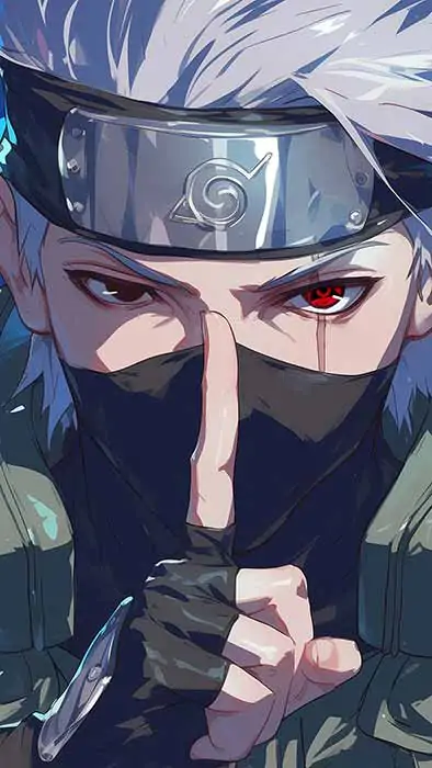 Kakashi Sharingan 4K wallpaper silver-haired ninja ultra HD background, free download for desktop and mobile