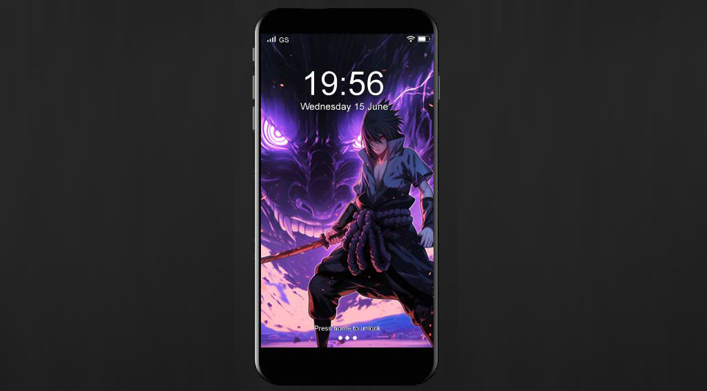 Fond d'écran 4K de combat Sasuke Susanoo avec soldat d'énergie violette. Arrière-plan anime Ultra HD gratuit pour ordinateur et téléphone portable