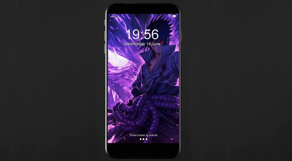 Sasuke Susanoo 4K wallpaper featuring purple energy soldier Free Ultra HD anime background for desktop & mobile phone