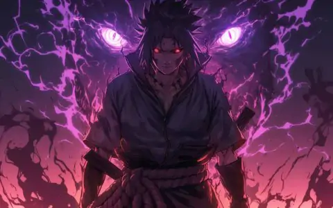 Sasuke Susanoo with activated curse mark 4K wallpaper Free Ultra HD anime background for desktop & mobile phone