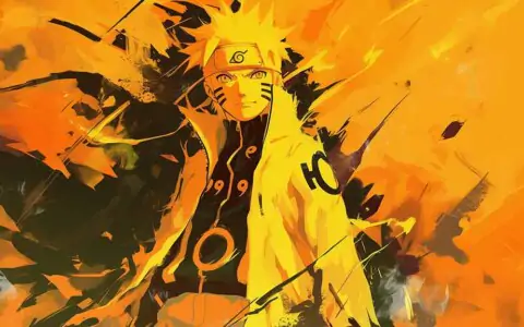 Naruto Six Paths Sage Mode wallpaper 4k with yellow chakra cloak and dynamic orange effects, Ultra HD anime Background free fro Pc & Mobile