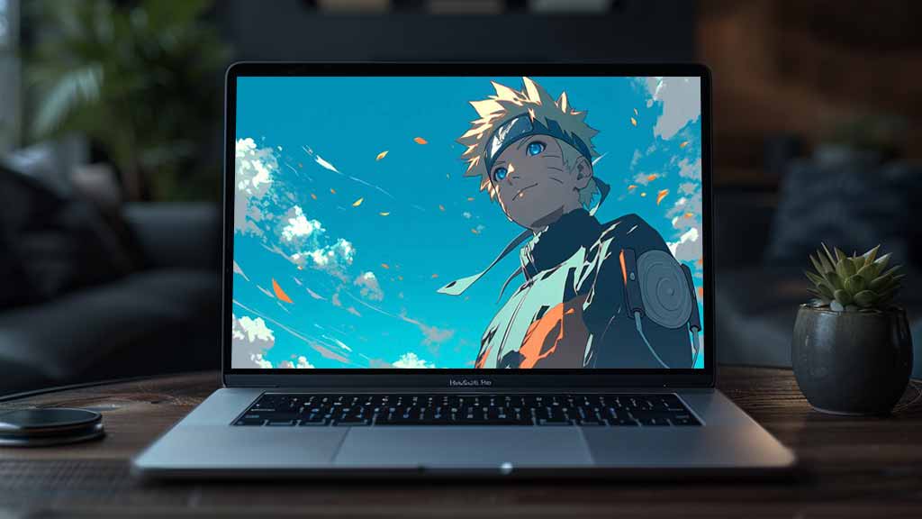 Fond d'écran Naruto Ciel Bleu 4K avec ciel bleu éclatant et nuages, téléchargement gratuit d'arrière-plan ultra HD pour ordinateurs et appareils mobiles