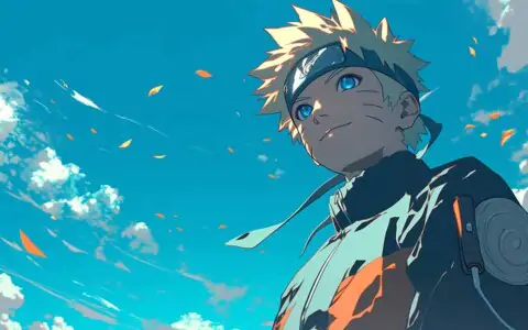 Naruto Blue Sky 4K wallpaper with bright blue sky with clouds and free download ultra HD background for desktop and mobile devices