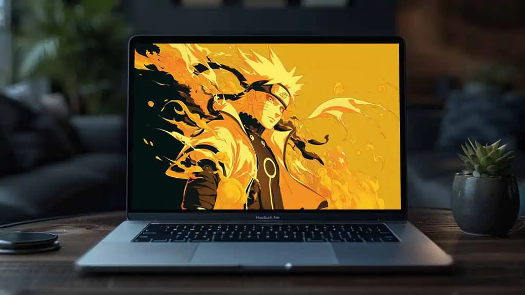 Fond d'écran Naruto Sage Mode 4K énergie chakra doré, fond d'écran d'anime artistique téléchargement gratuit pour tous les appareils