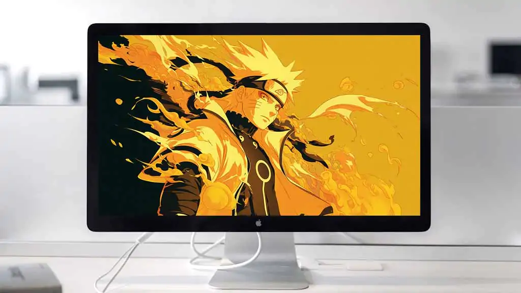 Fond d'écran Naruto Sage Mode 4K énergie chakra doré, fond d'écran d'anime artistique téléchargement gratuit pour tous les appareils