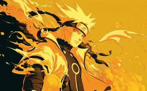 Naruto Sage Mode 4K wallpaper golden chakra energy, artistic anime background free download for all devices