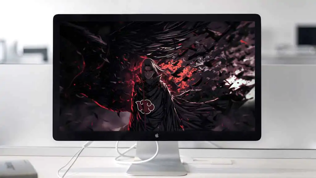 Fond d'écran Itachi Uchiha 4K Effets de jutsu du corbeau 4K et cape Akatsuki Téléchargement gratuit d'arrière-plan Ultra HD pour PC et mobile