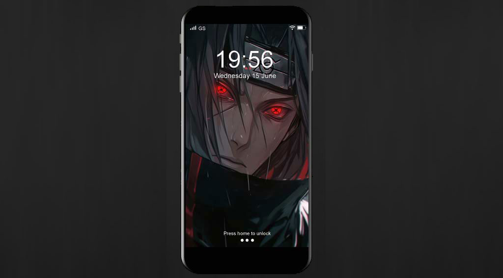 Itachi Uchiha mangekyou sharingan activé avec des corbeaux fond d'écran 4k Ultra HD téléchargement gratuit pour PC et téléphone portable