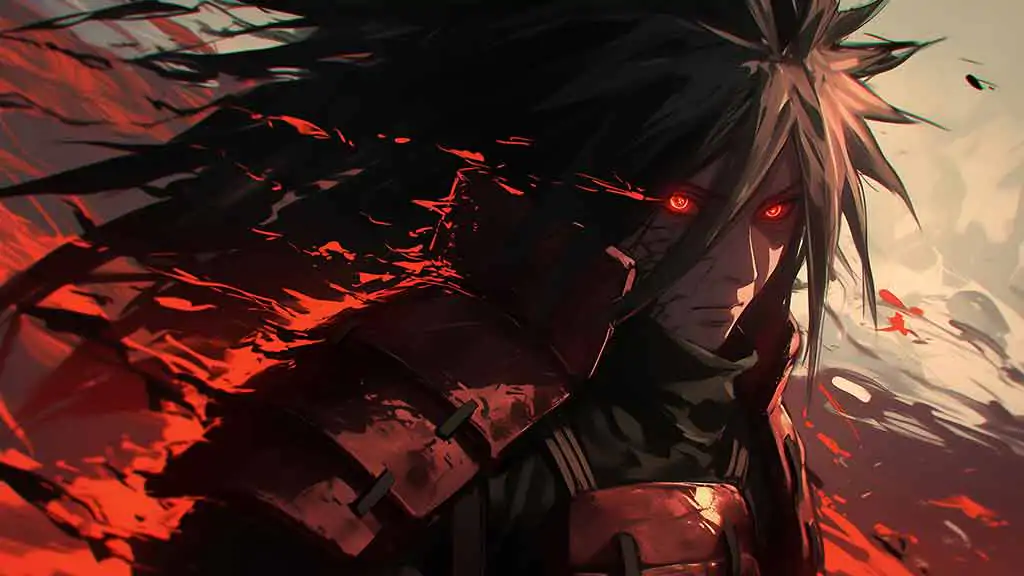 Madara Uchiha wallpaper 4k mangekyou sharingan activated Ultra HD background, free download for desktop and mobile phone