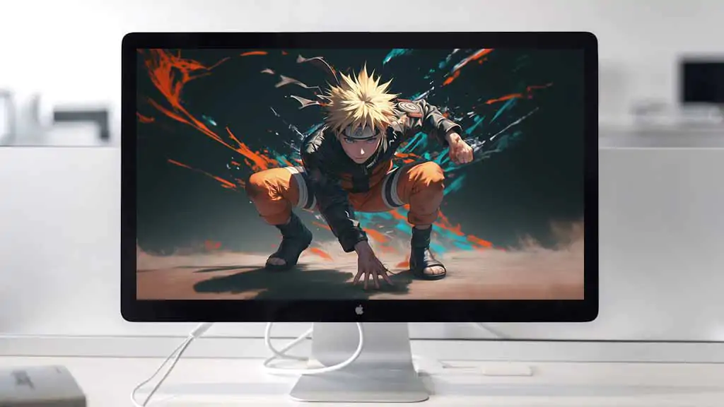 Naruto dynamic battle pose wallpaper 4k Anime Ultra HD background, free download for desktop pc and mobile phone