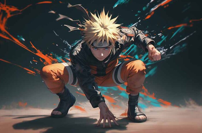 Fond d'écran de pose de combat dynamique Naruto 4k Anime Ultra HD, téléchargement gratuit pour ordinateur de bureau et téléphone portable