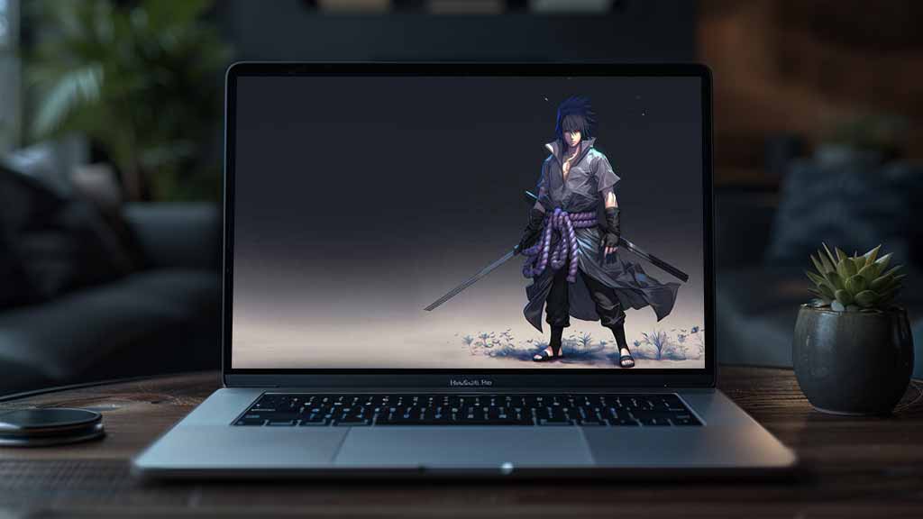 Uchiha Sasuke Full body pose 4K wallpaper, ultra HD Naruto Anime background free download for pc & mobile phone