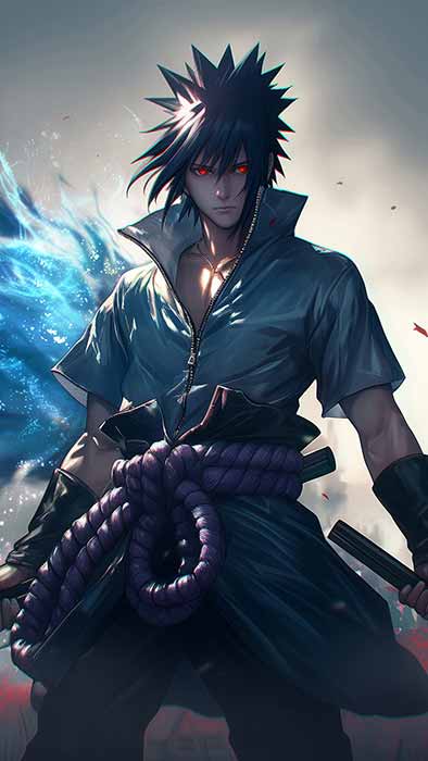 Uchiha Sasuke Chidori blade 4K wallpaper Free download Ultra HD anime background for desktop & mobile phone