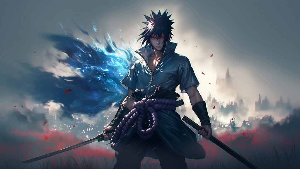 Uchiha Sasuke Chidori blade 4K wallpaper Free download Ultra HD anime background for desktop & mobile phone