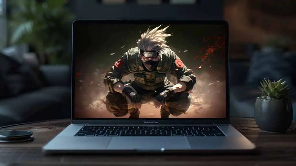 Kakashi Hatake combat pose wallpaper 4k anime Ultra HD background free download for Pc & Mobile phone