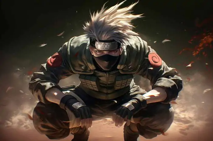 Kakashi Hatake combat pose wallpaper 4k anime Ultra HD background free download for Pc & Mobile phone