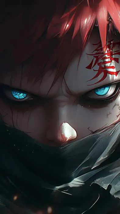 Gaara Portrait close-up wallpaper 4k Naruto Anime Ultra HD background, free download for desktop and mobile phone