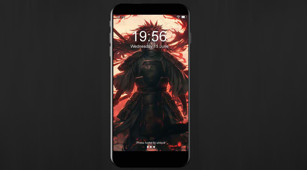 Madara Uchiha en armure de combat contre la lune rouge sang Fond d'écran animé Ultra HD gratuit pour ordinateur de bureau et téléphone portable