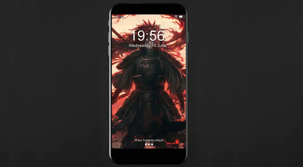 Madara Uchiha in battle armor against blood-red moon Free Ultra HD anime background for desktop & mobile phone