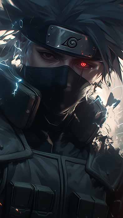 Fond d'écran Kakashi Hatake Sharingan 4k Naruto anime Ultra HD téléchargement gratuit pour PC et téléphone portable